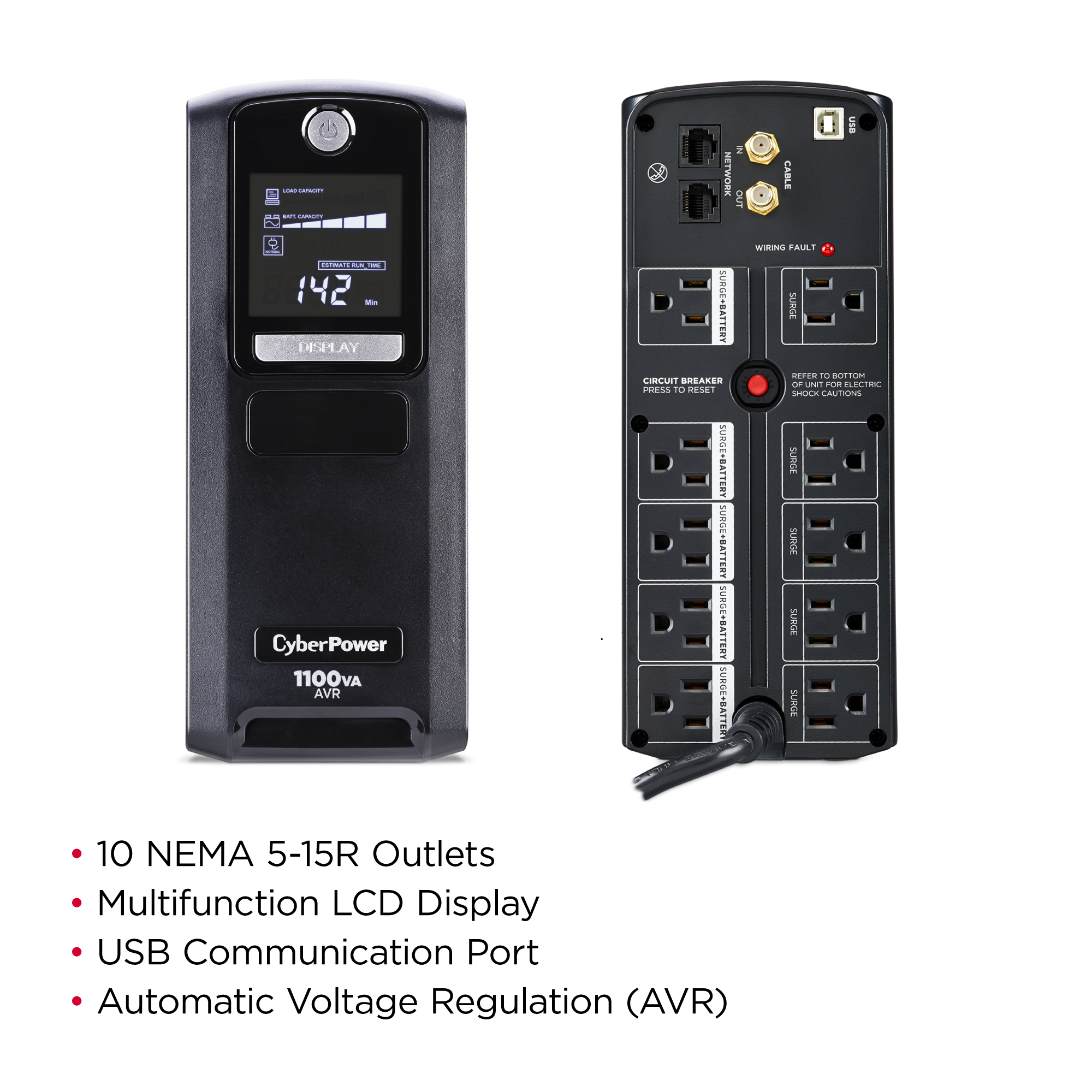 LX1100G Battery Backup Product Details, Specs, Downloads CyberPower