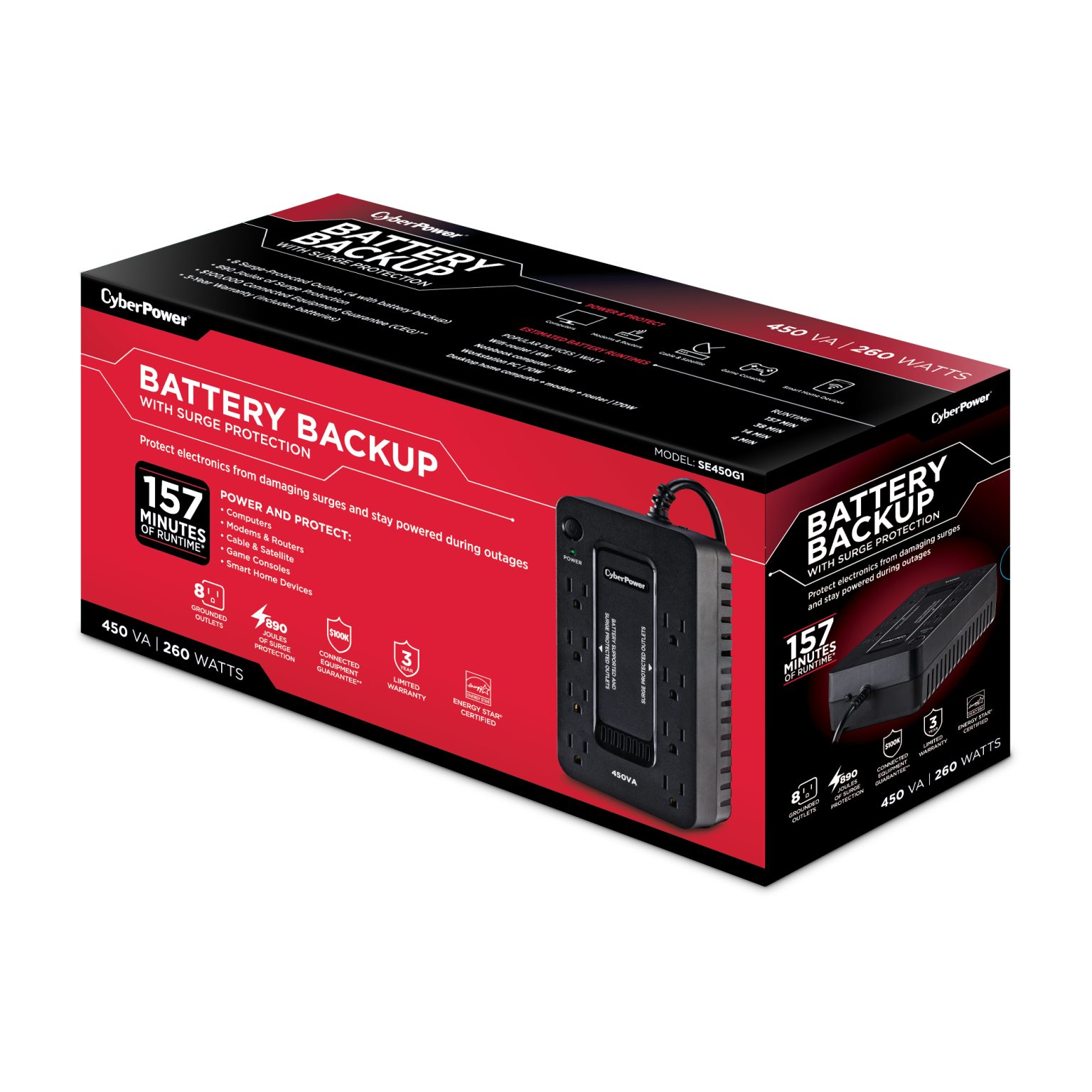 SE450G1 - Battery Backup - Product Details, Specs, Downloads | CyberPower