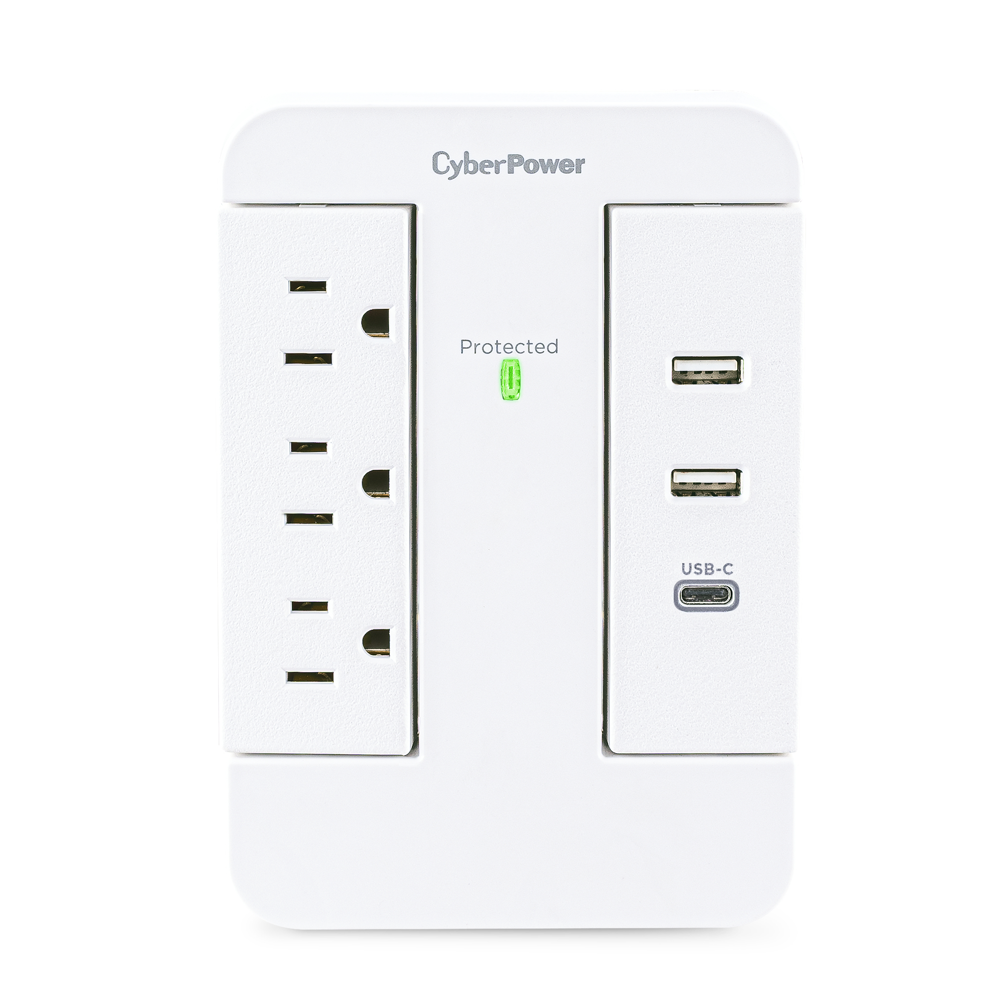 Certified 6-Outlet Surge Protector Power Bar, 3-ft cord, 350 Joules, White